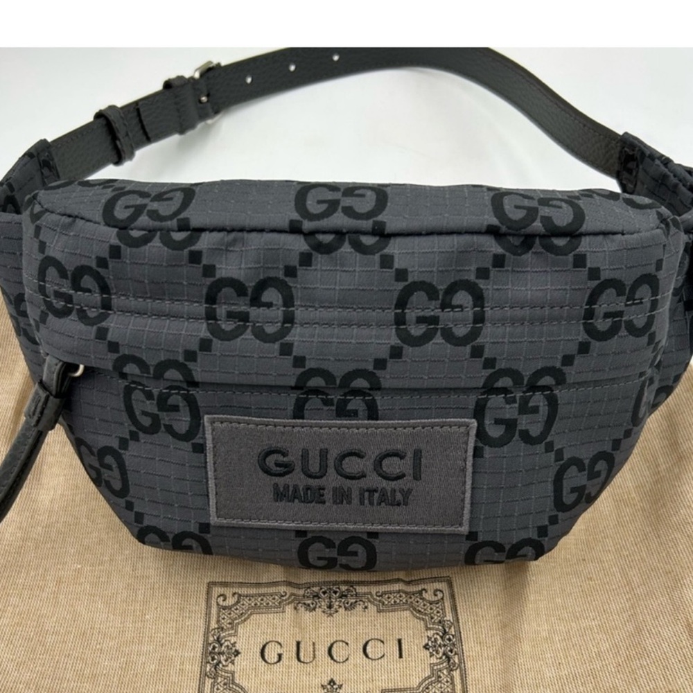 Gucci Unisex Jumbo GG nylon adjustable belt bag . 80mm